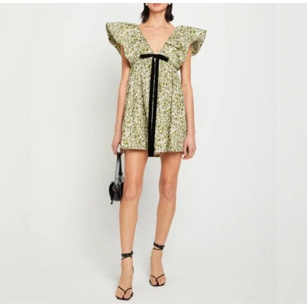 O.P.T Moda Didi Dress in Green Floral Size X Small